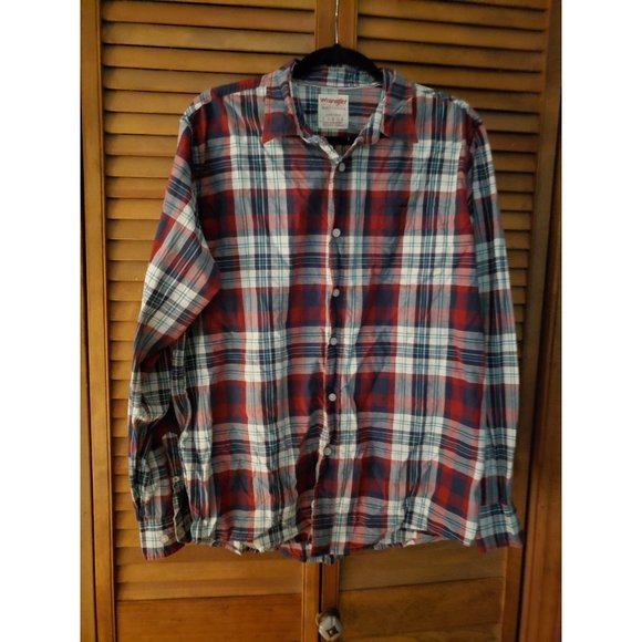 Mens Wranger Button Down Shirt Size L - Picture 2 of 4